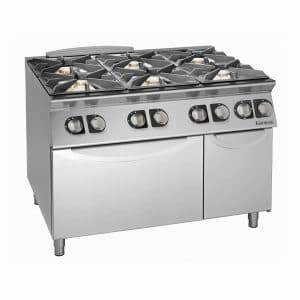 profesionalni gasni šporet 6 gorionika sa rernom na struju