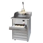 Formatizer za pizza testo na postolju sa neutralnim fiokama za čuvanje testa