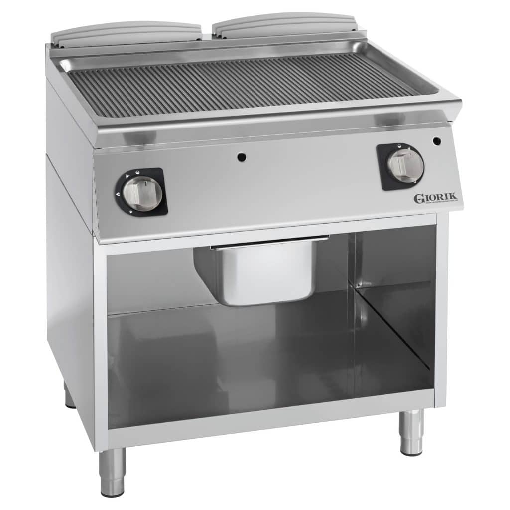 Rofesionalni dupli plinski roštilj rebrasta čelična ploča