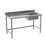 INOX radni sto sa bazenom desno