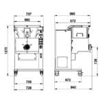 mlevenje mesa automatski