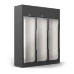 trokrilna vinska vitrina